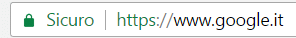 Https visualizzato sul browser Chrome