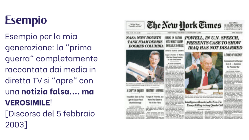 Esempio fake news